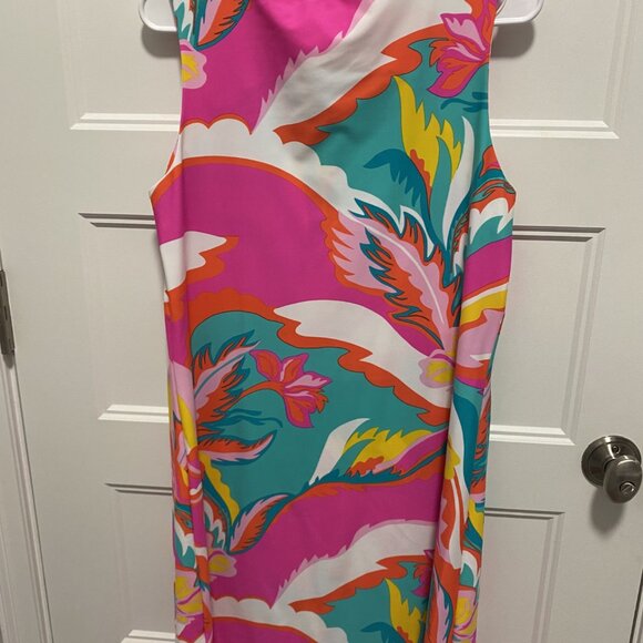 JUDE CONNALLY WOMENS BETH DRESS IN MOD FLORAL IN HOT PINK NWT XL - Picture 3 of 6